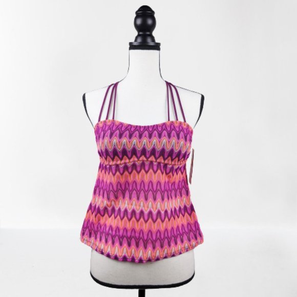 Hula Honey S Purple Racerback Tankini Swim Top - Picture 1 of 8